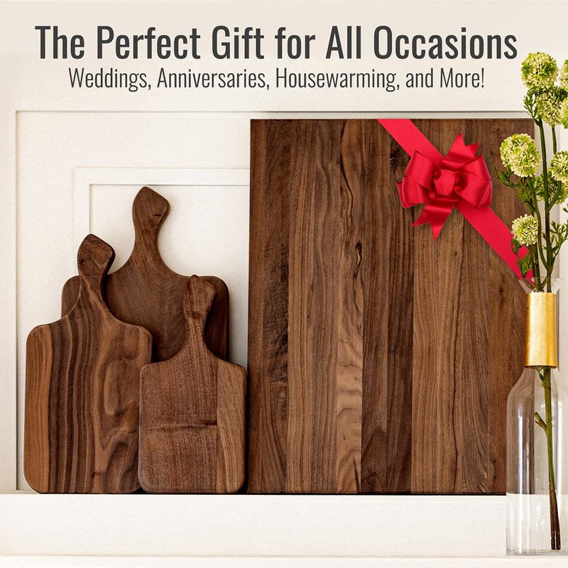 Brazos Home Dark Walnut Wood Cutting Board for Kitchen, 2