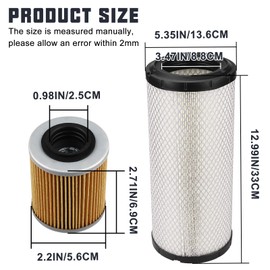 LOCOPOW 715900422 Air Filter 420956123 Oil Filter for Can am Maverick X3 Turbo R RR DS RS XMR XDS XRS DPS MAX 2017 2018 2019 2020 2021 2022 2023