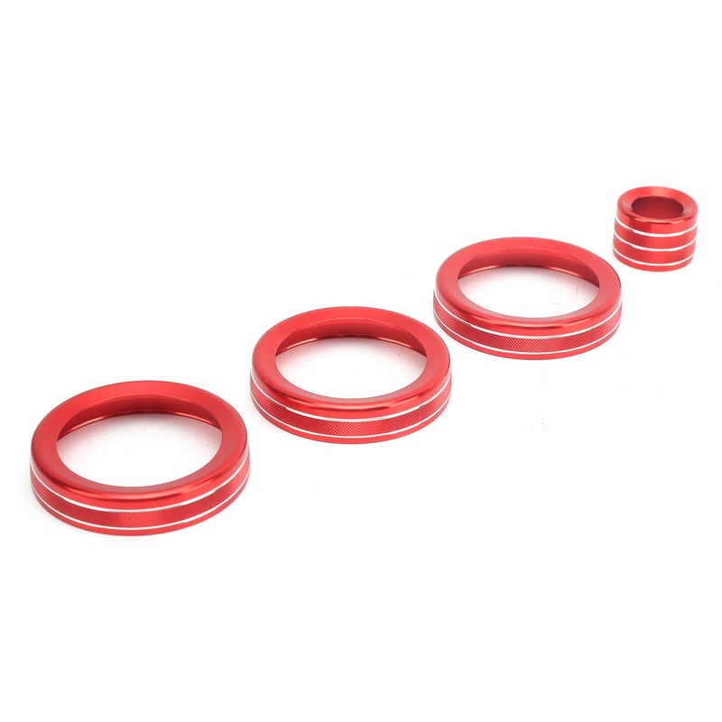 4Pcs A/C Knob Ring Trim Volume Adjuster Decor Fit for