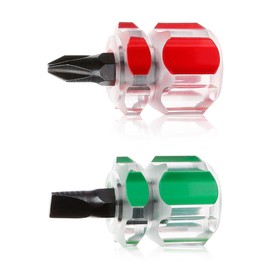 GLADFRESIT Mini Screwdriver Set,2PCS Small Phillips Screwdrivers Portable Stubby Screwdriver for Repairing Small Appliances Electric Computer