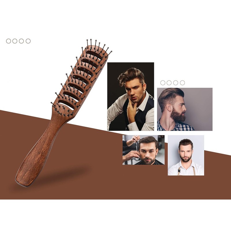 PERFEHAIR Vented Hair Brush 2-Pack - Efficient Blow Drying Vent