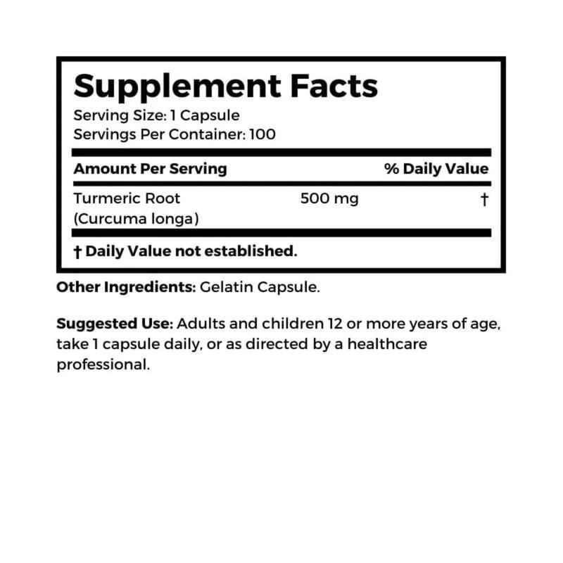 Dr Clark Store Turmeric Curcumin 500mg – 100 Capsules, Immune