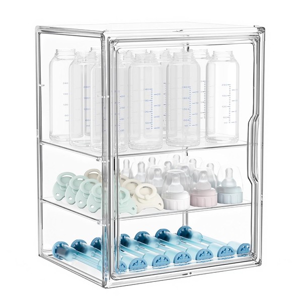 HBlife Baby Bottle Storage Organizer for Countertop Cabinet, 3 Tiers