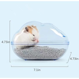 ACEDIVA Hamster Sand Bath-Clear Critters' Shower Toilet-Cooling Bed Sand Container Bathtub for Mice Hedgehog Squirrel Hamster Guinea Pigs and Other Small Animals