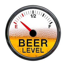 Beer Meter Gauge Vinyl Sticker Decal - Funny Warning Cooler Refrigerator Keg