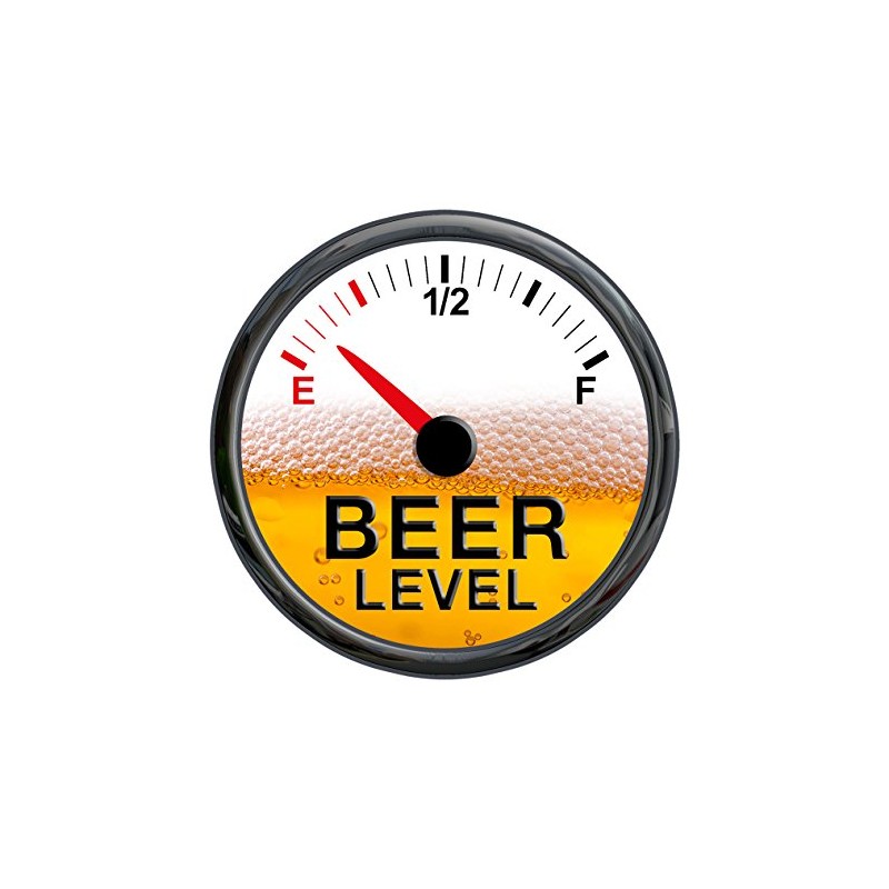 Beer Meter Gauge Vinyl Sticker Decal - Funny Warning Cooler