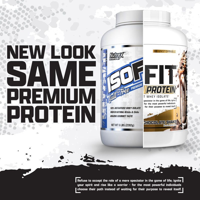 Nutrex Research IsoFit Whey Protein Powder Instantized 100% Whey Protein