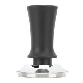 51mm Stainless Steel Coffee Tamper Flat Base Coffee Fine Powder Tamper with Balanced Spring Handle Black