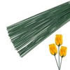 PATIKIL 10 Inch Floral Stem Wire, 100 Pcs Plastic Floral