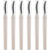 Cepillo para Pestañas de Silicona Tapa, 6 Piezas, Pp Blanco