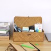 OLegei Wicker Basket Storage Basket 3 Compartments Basket Braided with