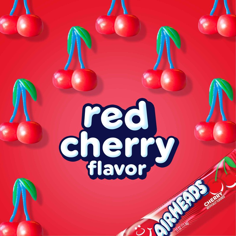 Airheads Full-Size Candy Bars, Taffy Candy Bulk Pack, Individually Wrapped,