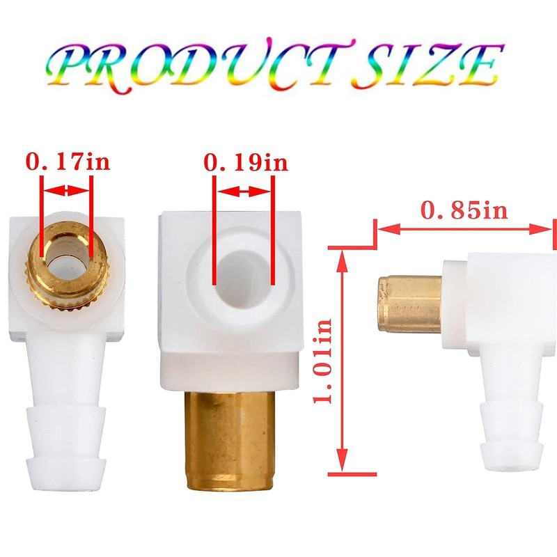 (2 Pack) 692317 493496 Carb Fuel Fitting Elbow Hose Connector