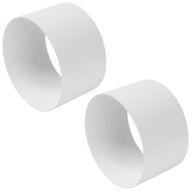 Repa Market 6" Inch / 150 mm Pack of 2 Round Plastic Duct Pipe Connector - Female Fit Flexible Ducting Extension - Dryer Vent Connection - Inline Air and Water Flow - Extraction Pipe Lines