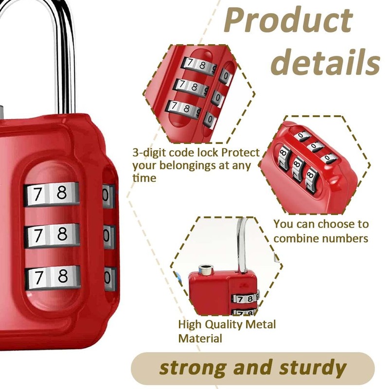 IEBTAWN 1 x Tsa Suitcase Lock, 4-Digit Combination Lock for