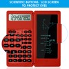 IPepul Scientific Calculators for Students, Red Math Calculator with Notepad,10-Digit