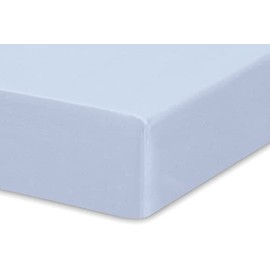 Dudu N Girlie - Cot Bed Fitted Sheets 140 x 70 Cotton Jersey - Hypoallergenic Toddler Bed Sheet Fully Elasticated Skirt Breathable Easy Care - Junior Bed sheets (Single Pack, Blue)