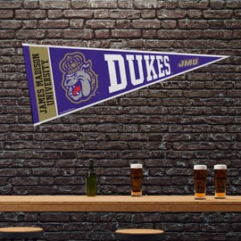 Rico Industries NCAA James Madison Dukes Exclusive 12" x 30" Felt Wall Décor Pennant - Great for Home/Bed Room/Man Cave Décor