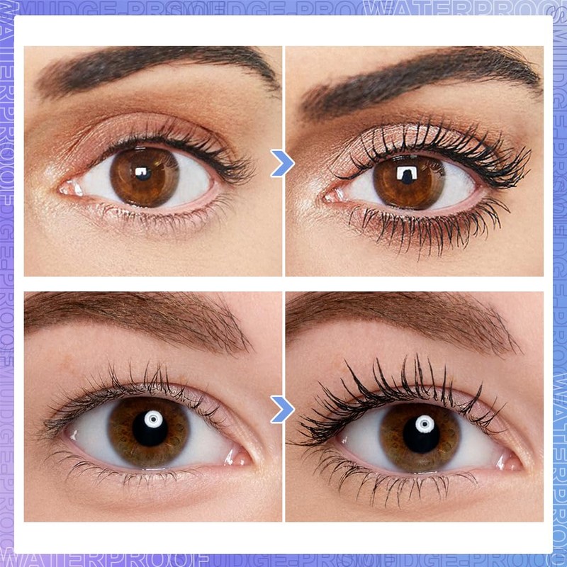 SACE LADY Black Mascara, Waterproof Volume Lengthening Eyelashes Mascara, Long