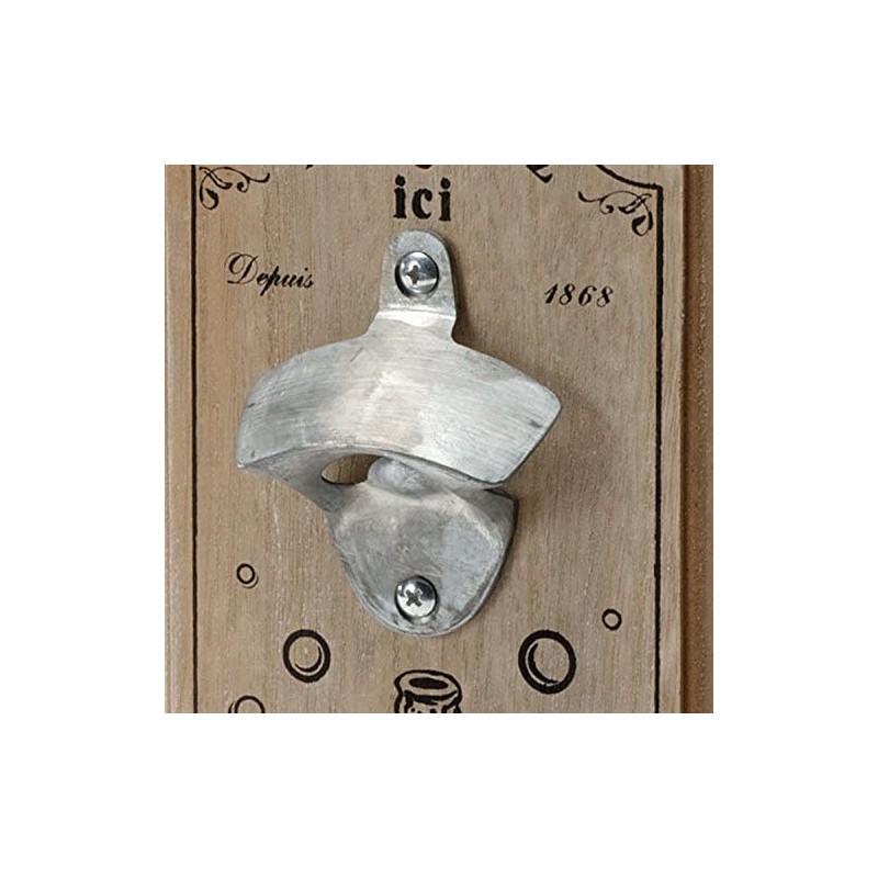Pajoma 15351 Holzboard Bottle Opener with Tray DECAP Natural /