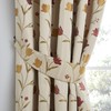 Curtina - Natural & Red Floral Curtain Tie Backs -