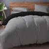 J.Din Grey and Black Dyed Duvet Cover - Soft Brushed
