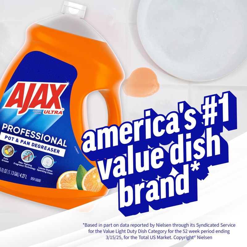 Ajax Ultra Professional Antibacterial Pot & Pan Dish Soap, Orange