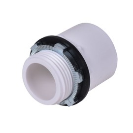 Oatey 34088 1 in. & 1.5 in. Water Heater Pan PVC Adapter Fitting (1 in. inside adapter/1.5 in. over adapter)