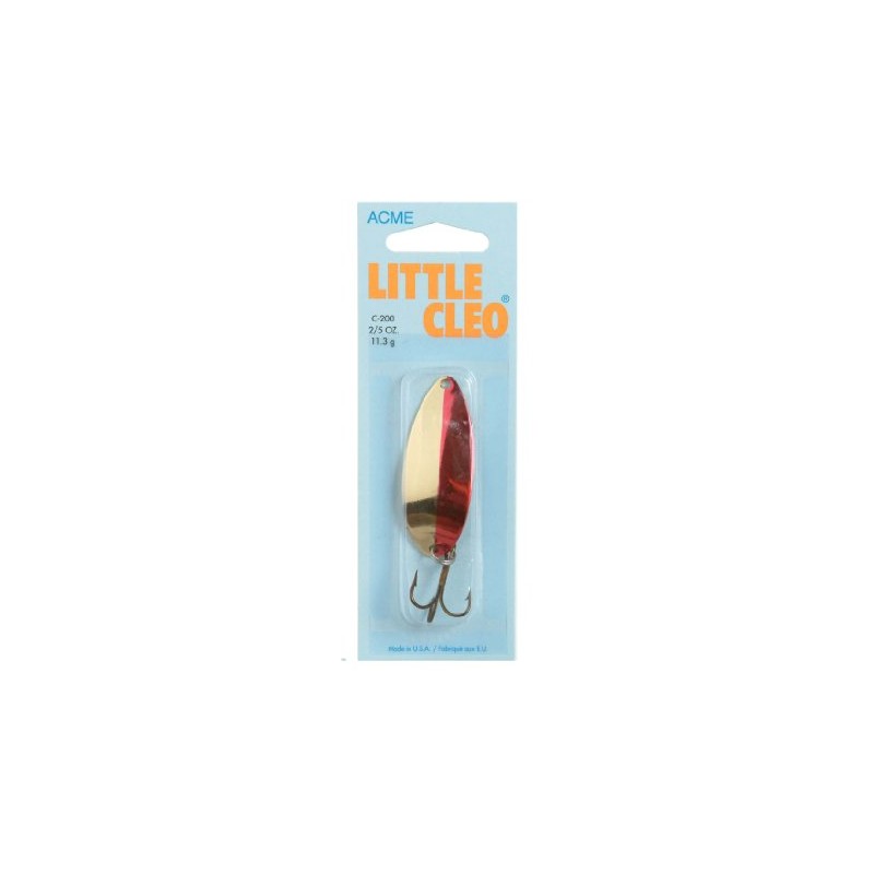 Acme Little Cleo Fishing Terminal Tackle, 2/5-Ounce, Gold Neon Red