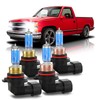 XFLHEHD Fits for 1988-1998 Chevy Silverado Halogen Headlight Bulbs Combo