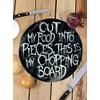 Chopping board Cut My Food Into Pieces Circular Glass