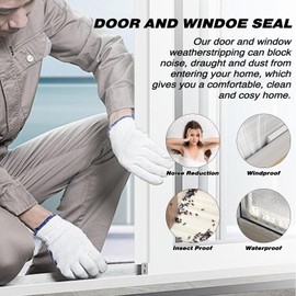 Weather Stripping Door Seal, 118 inch Wedge Seal Strip for Windows, PU Foam Tape Seals, Soundproofing, Insulation Strip for Winter, Door Gap Filler for Door Frame- Brown