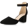Ankis Closed Toe Heels for Women -Black Pointed Toe Heels