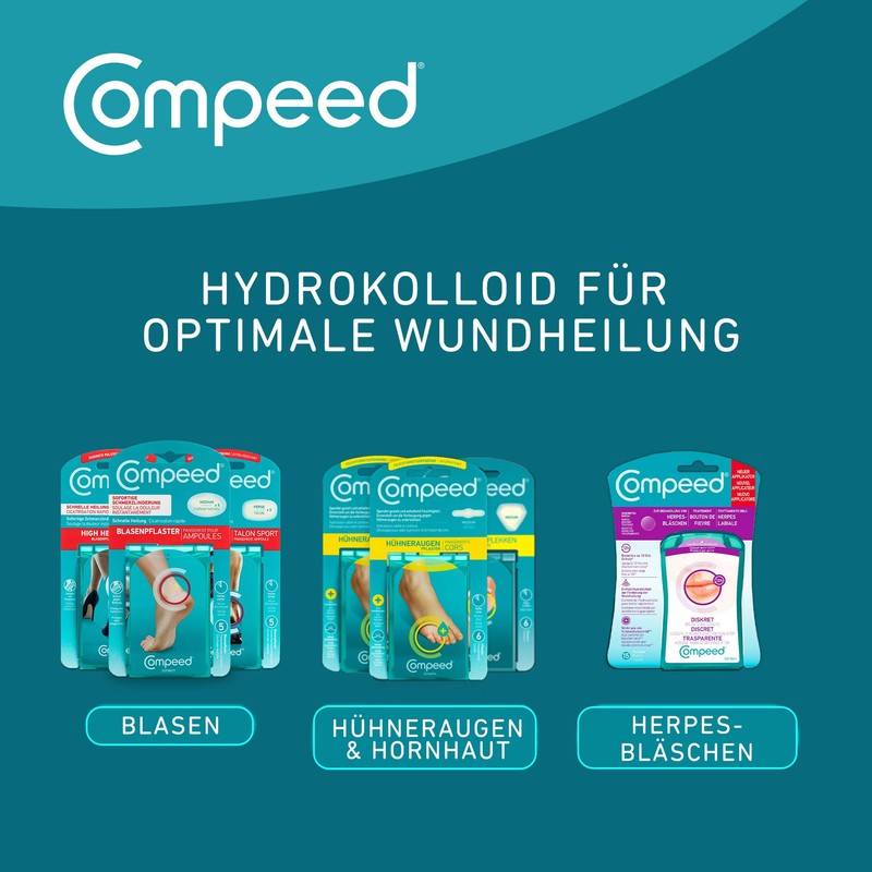 Compeed Corn Medium Size Plasters, 10 Hydrocolloid Plasters, Foot Care,