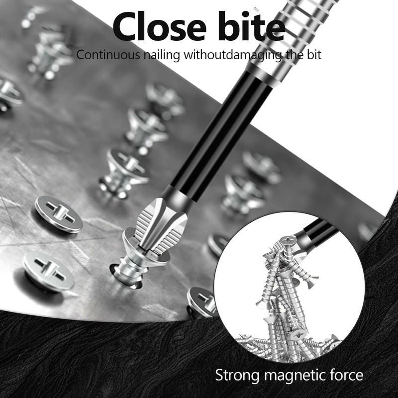 JXAXD 9-Piece High Magnetic Screwdriver Drill Bit Set, Magnetic Screwdriver