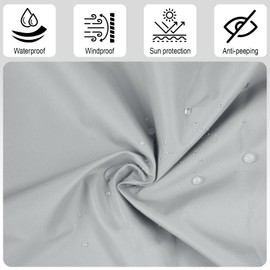 COOL AREA Balcony Privacy Screen, Balcony Edging PES Waterproof Weatherproof with Cable Ties, 90 x 400 cm, Grey