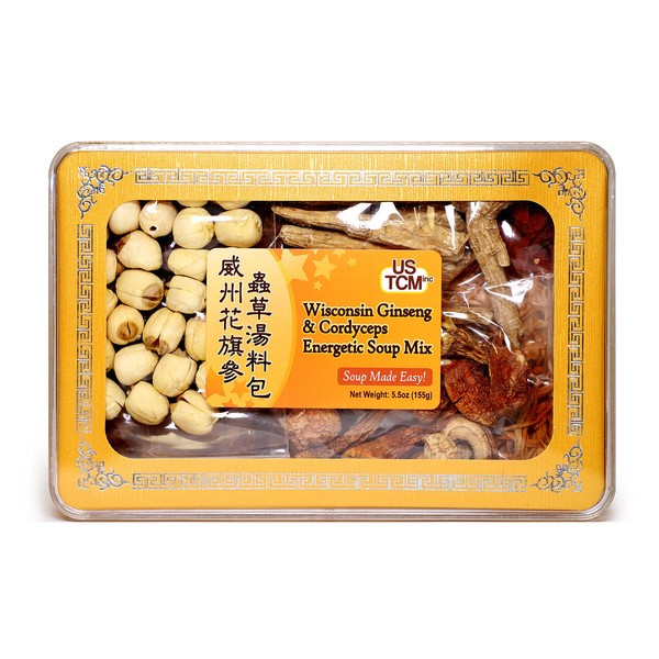 Wisconsin Ginseng&Cordyceps Energetic Soup Mix 威州花旗參蟲草湯料包 3-4 Servings 5.5oz