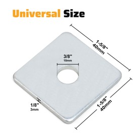 JUKFITA Square Washers, 30 Pack Fits 3/8" Bolts, 1-5/8" × 1-5/8" Galvanized Washers