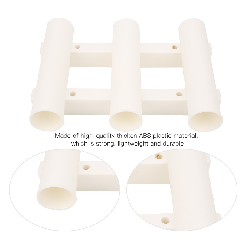Rod Storage Holder Wall Side Mounted 3 Tube Fishing Pole