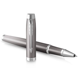 Parker IM Writing Rituals Rollerball Pen - Grey Gradient Barrel - Chrome Trim - Fine Tip - Black Ink - Gift Box