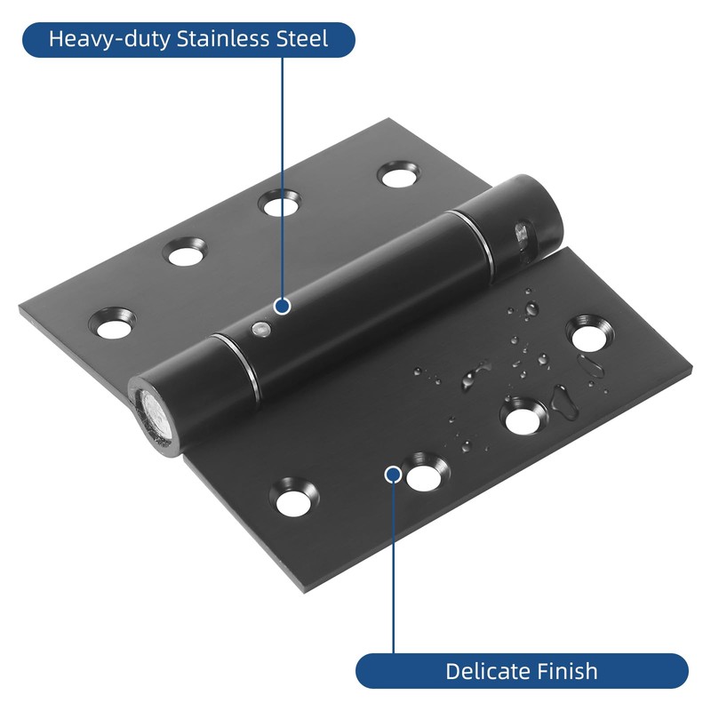 6 Pack Self Closing Door Hinges, 4 Inch Spring Loaded