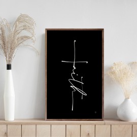 Kendrick Home Faith Based Gifts - Faith Cross Black Hardwood with White Script as Christian Gifts, Inspirational Gift for Women and Men, Best Religious Decor Birthday Gift for Friends, 10" x 16"