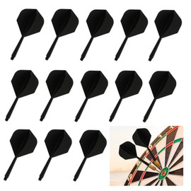 Annlpoy 12 x Dart shafts with flight, professional arrows, plastic accessories, shaft flight system, darts with fixed flights, dart flyer with fixed shaft, plastic dart shafts, shaft flight system
