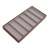 Eyeglass Display Organizer Wood Grain 6 Compartments Glasses Display Tray