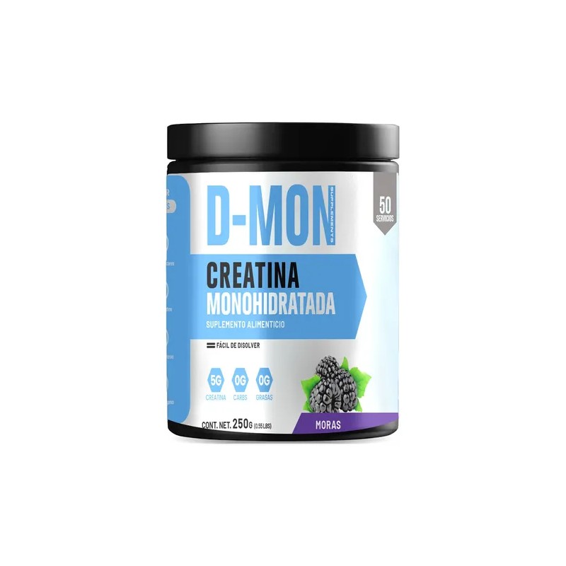 Creatina Monohidratada En Polvo 250g D-mon 50 Servicios