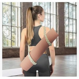 kiido Macrame Yoga Mat Carrying Strap [MAT NOT Included], Morandi Color Hand Woven Multi-Purpose Strap/Carrier for Your Yoga Mat, Exercise Mat (Ivory)