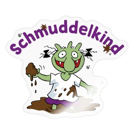 Spreadshirt Die Olchis Classic Muddelkind In Mud Sticker 10 x 10 cm Glossy Transparent