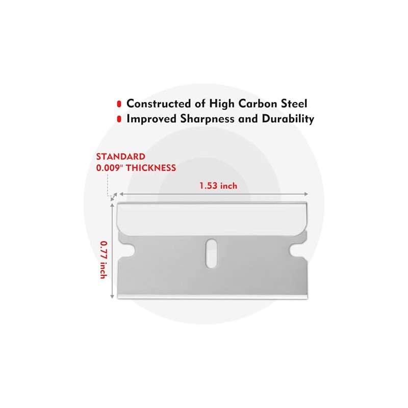 WORKPRO 100-Pack Single Razor Edge Blades, Industrial Scraper Razor Blades,