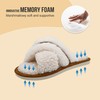 Onmygogo Fuzzy Cross Band Indoor Slippers for Women, Open Toe