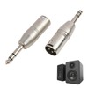 GodtKowty 2-Pack Jack to XLR Adapter, 6.35mm to Adapter, Durable